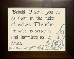 As Sheep = Matthew 10:16